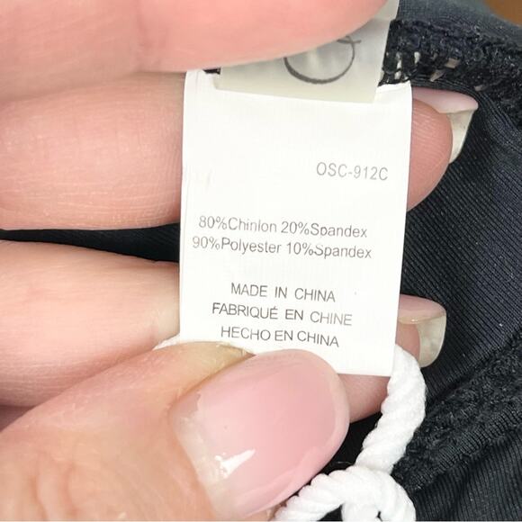 Cupshe Summer Seaside Ruched Halter Tummy Control Black One Piece Swimsuit sz S - Picture 9 of 9